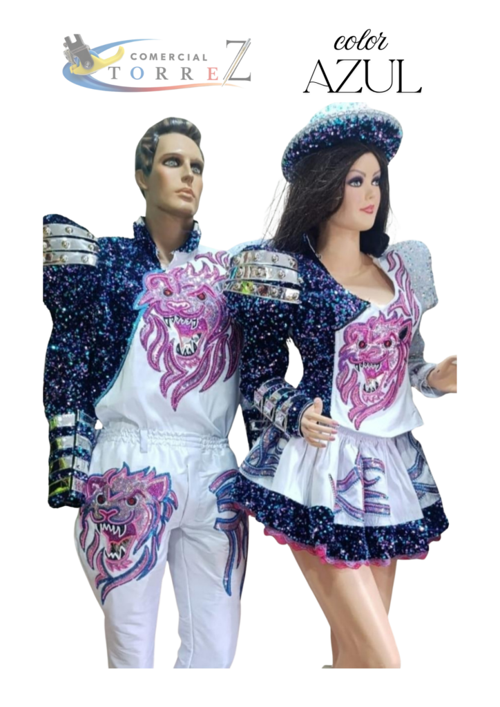 Juego de Bordados con Lentejuelas Caporal (color azul)